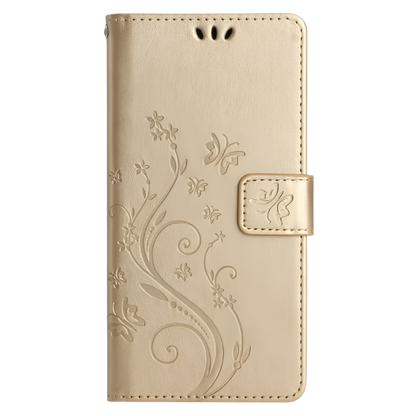 Preklopna torbica "Butterfly" Samsung Galaxy A15 – Infostyle – Zlata