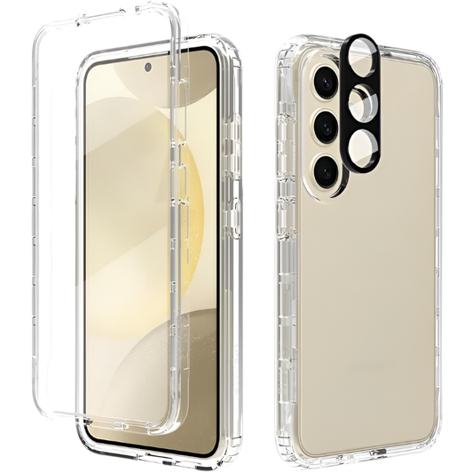 Ovitek za telefon + zaščita za kamero "360" Samsung Galaxy S24 – Infostyle – Prozorna
