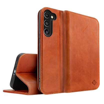 Preklopna torbica "Leather" Samsung Galaxy S23 Plus – Infostyle – Rjava