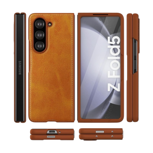 Ovitek za telefon "Foluu Leather" Samsung Galaxy Z Fold 5 – Infostyle – Rjava