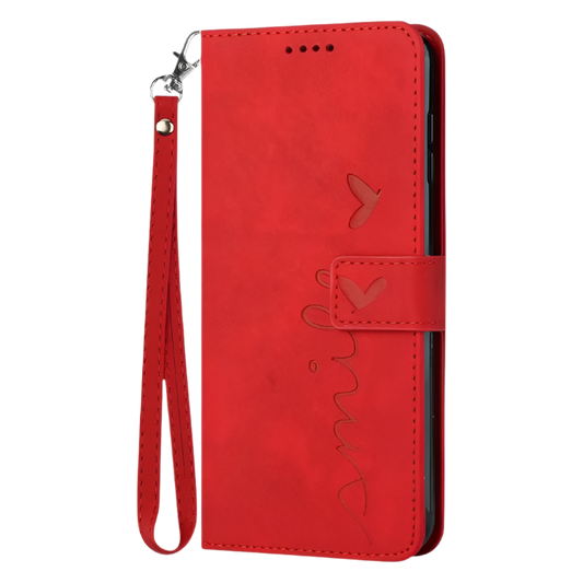 Preklopna torbica "Smile" Xiaomi Redmi Note 12 Pro/Poco X5 5G – Infostyle – Rdeča