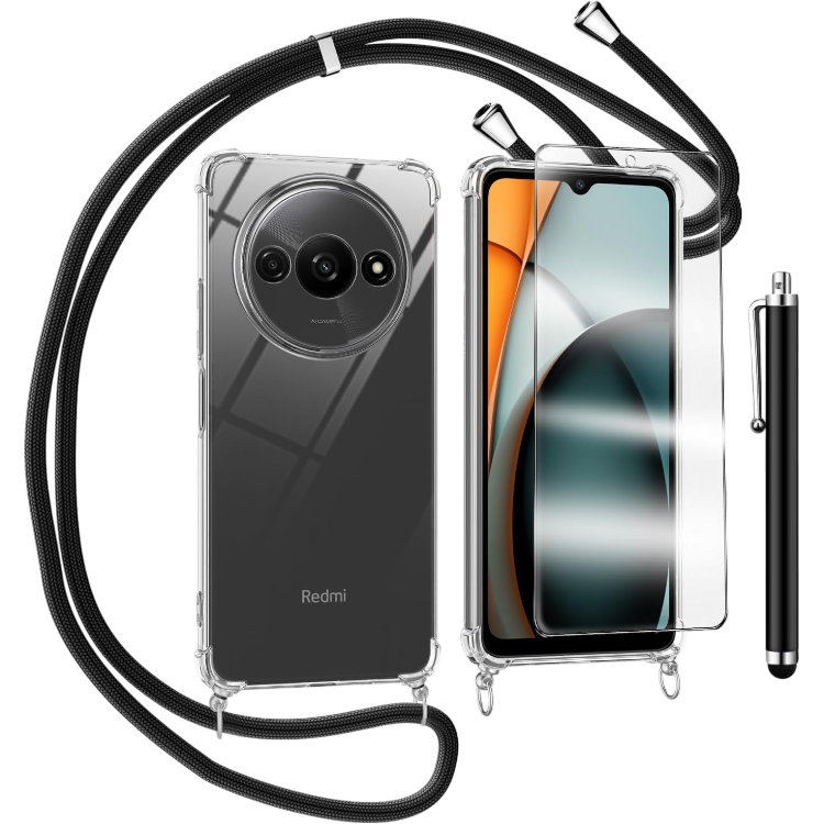 Ovitek za telefon z vrvico "Clear Case" Xiaomi Redmi A3 – Infostyle – Prozorna