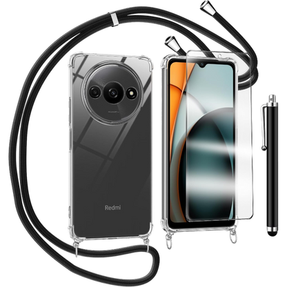 Ovitek za telefon z vrvico "Clear Case" Xiaomi Redmi A3 – Infostyle – Prozorna
