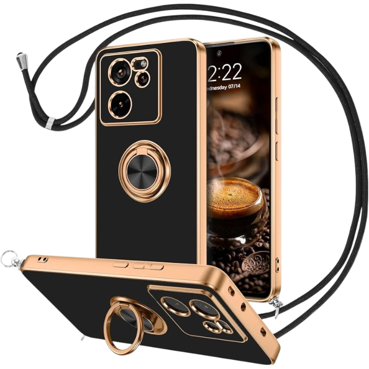 Ovitek za telefon z vrvico "Ring" Xiaomi 13T/13T Pro – Infostyle – Črna