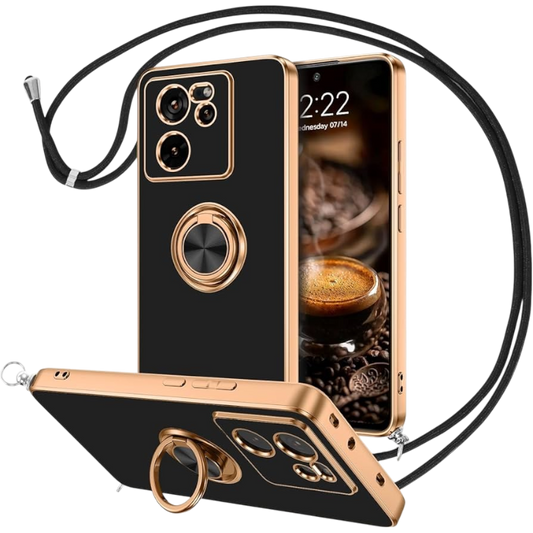 Ovitek za telefon z vrvico "Ring" Xiaomi 13T/13T Pro – Infostyle – Črna