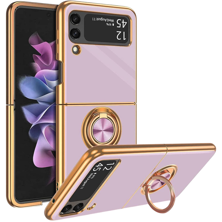 Ovitek za telefon "Golden Frame" Samsung Z Flip 4 – Infostyle – Vijolična