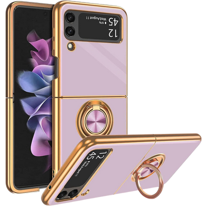 Ovitek za telefon "Golden Frame" Samsung Z Flip 4 – Infostyle – Vijolična