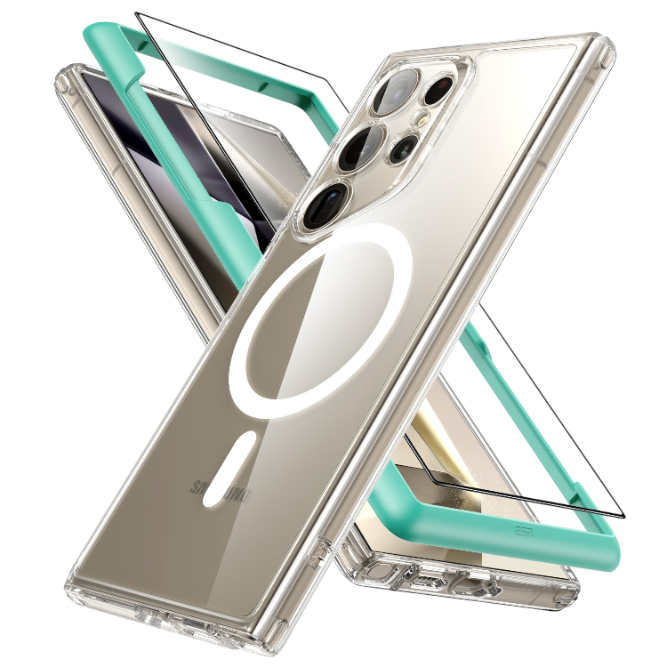 Ovitek za telefon + zaščitno steklo "ESR MagSafe" Samsung Galaxy S24 Ultra – Prozorna