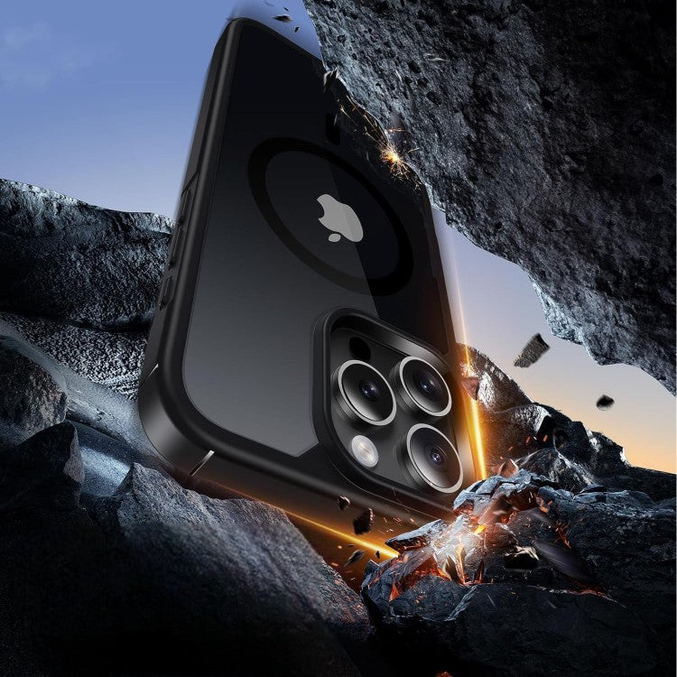 Ovitek za telefon + 2x zaščitno steklo + 2x zaščita za kamero "TAURI MagSafe" iPhone 15 Pro Max – Infostyle