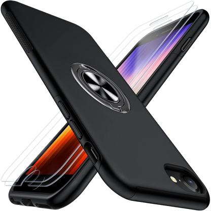 Ovitek za telefon "AOUIA Ring" iPhone SE/7/8 – Infostyle – Črna