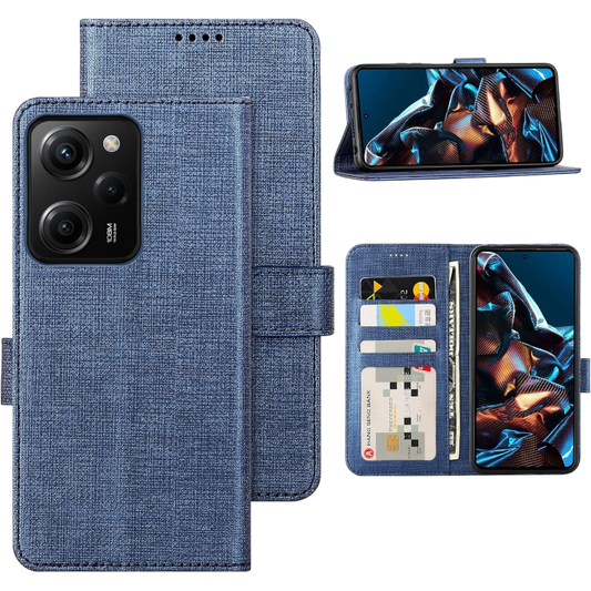 Preklopna torbica "Foluu" Xiaomi Poco X5 Pro – Infostyle – Modra