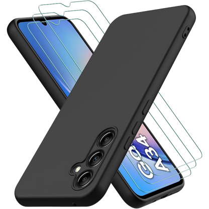 Ovitek za telefon + 2x zaščitno steklo "Oureidoo" Samsung Galaxy A34 5G – Infostyle – Črna