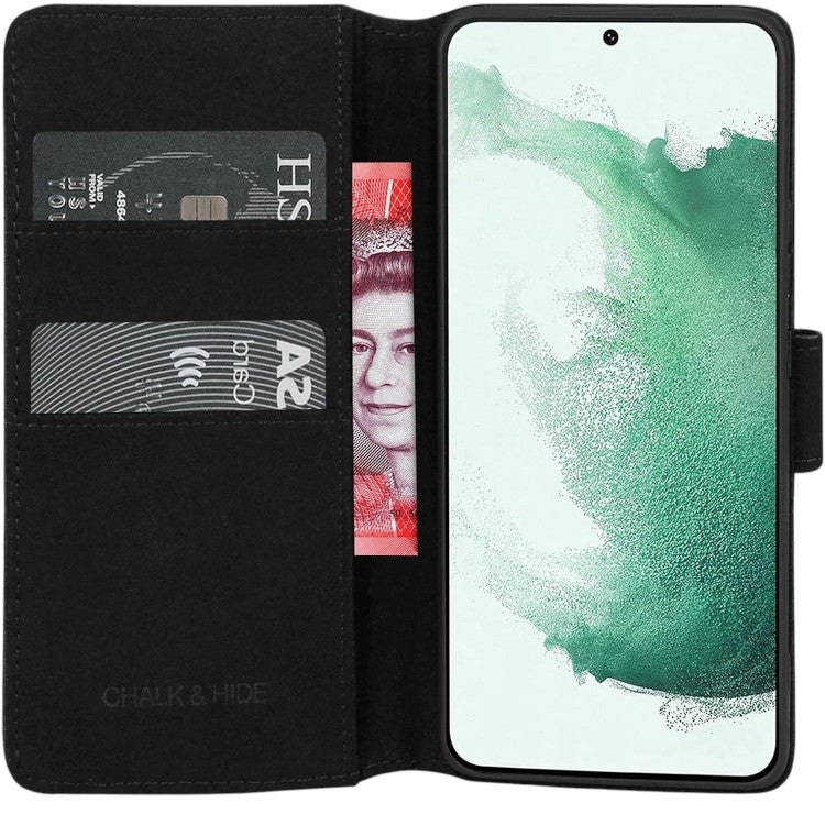Preklopna torbica "Chalk&Hide Leather" Samsung Galaxy S22 Plus – Infostyle