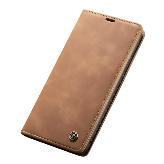 Preklopna torbica "SUANPOT" iPhone 13 Pro – Infostyle – Rjava