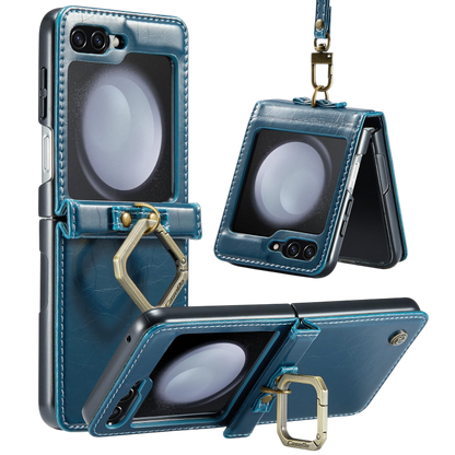Ovitek za telefon "Caseme Ring" Samsung Galaxy Z Flip 5 – Infostyle – Modra