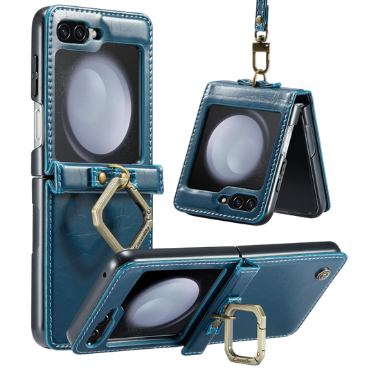 Ovitek za telefon "Caseme Ring" Samsung Galaxy Z Flip 5 – Infostyle – Modra