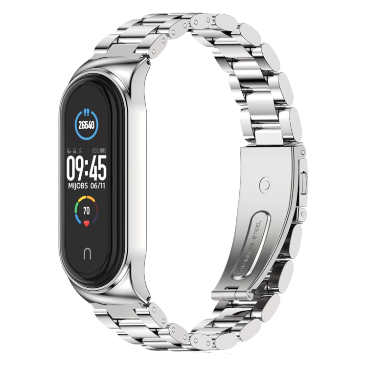 Pašček za pametno zapestnico z okvirjem "Metal" Xiaomi Mi Band 8 – Infostyle – Srebrna