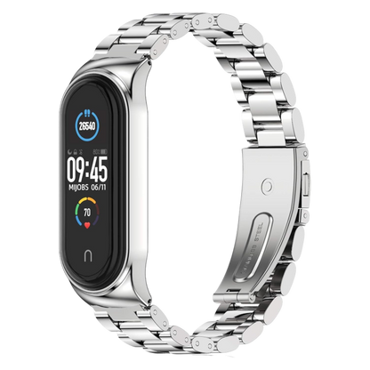 Pašček za pametno zapestnico z okvirjem "Metal" Xiaomi Mi Band 8 – Infostyle – Srebrna