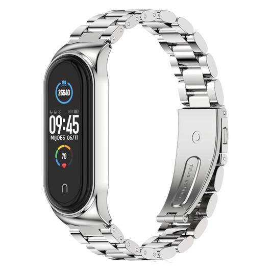 Pašček za pametno zapestnico z okvirjem "Metal" Xiaomi Mi Band 8 – Infostyle – Srebrna
