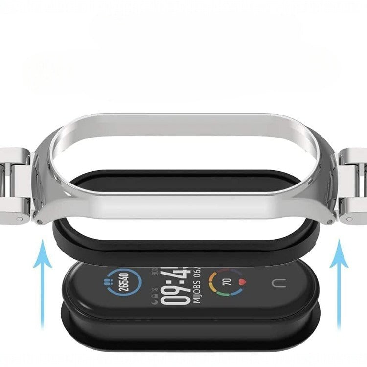 Pašček za pametno zapestnico z okvirjem "Metal" Xiaomi Mi Band 8 – Infostyle