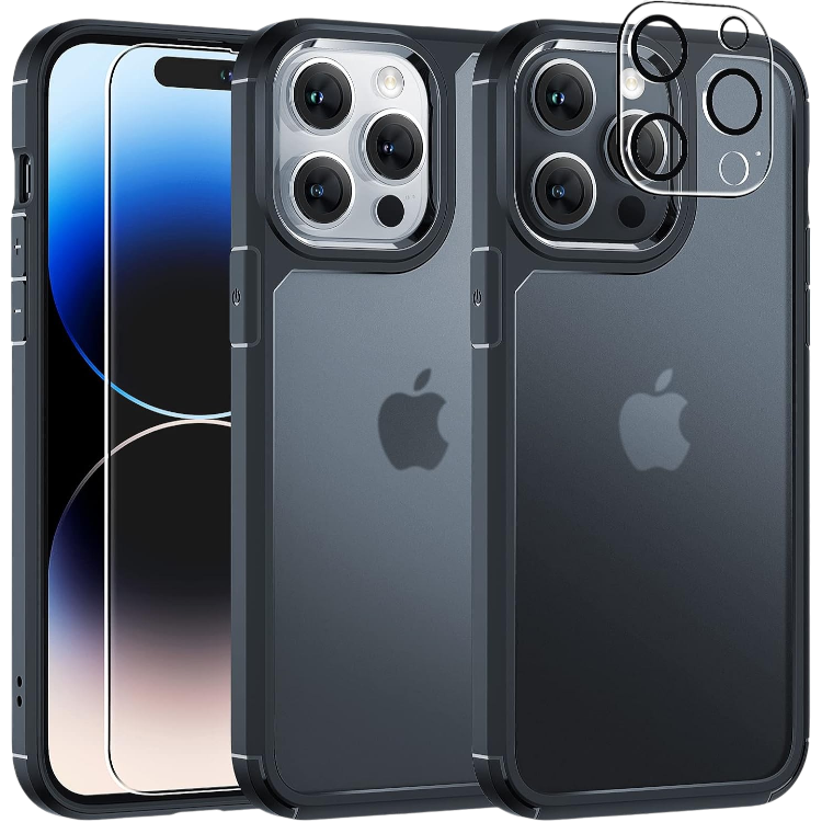 Ovitek za telefon + 2x zaščitno steklo + 2x zaščita za kamero "TAURI" iPhone 14 Pro – Infostyle
