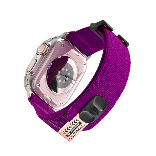 Pašček za uro "ULTIMAL" Apple Watch 42mm/44mm/45mm/49mm – Infostyle – Vijolična
