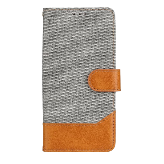 Preklopna torbica "Fabric" iPhone 14 Pro – Infostyle – Siva