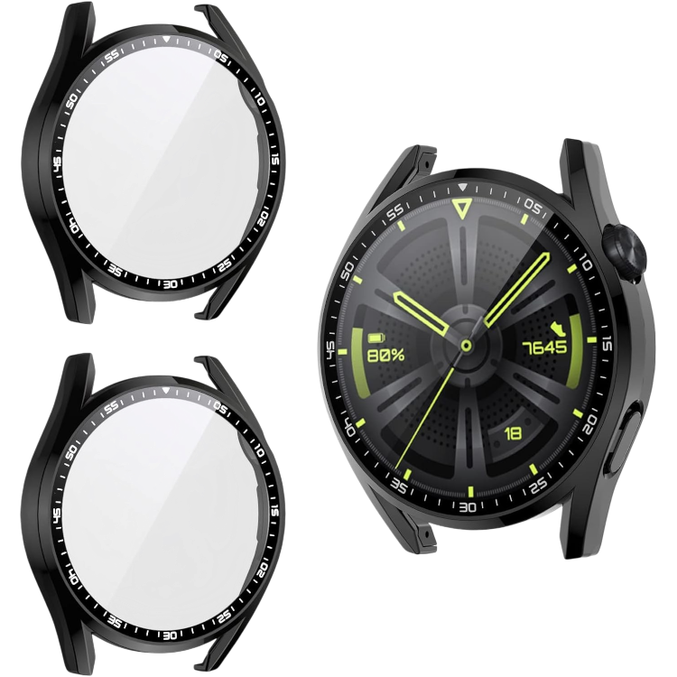 Ovitek za pametno uro "HAPAW" Huawei Watch GT3 46mm (2 kosa) – Infostyle – Črna