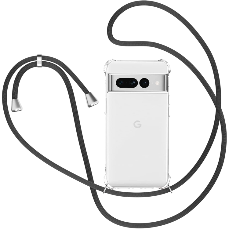 Ovitek za telefon z vrvico "Rosyhulle Antishock" Google Pixel 7 Pro – Infostyle – Prozorna