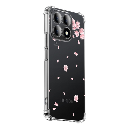 Ovitek za telefon "Falling flowers" Honor X7a – Infostyle – Prozorna