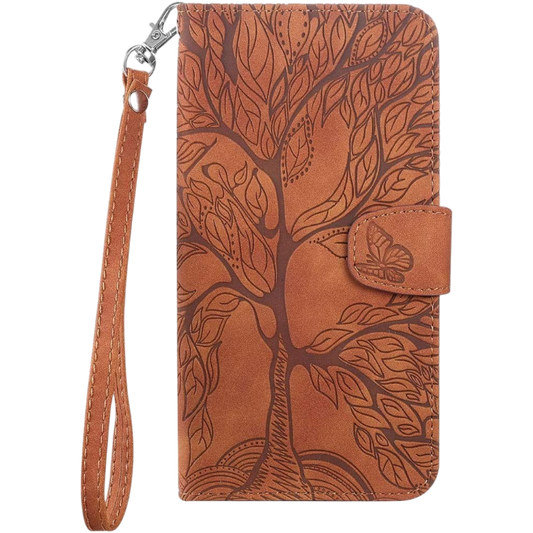 Preklopna torbica "Tree" Samsung Galaxy S22 – Infostyle – Rjava