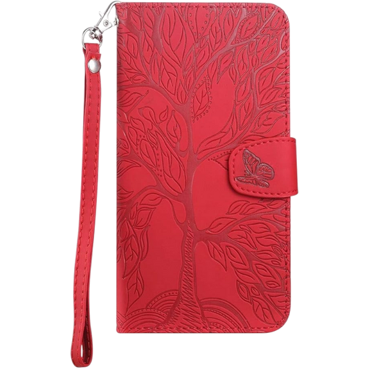 Preklopna torbica "Tree" Samsung Galaxy S22 – Infostyle – Rdeča