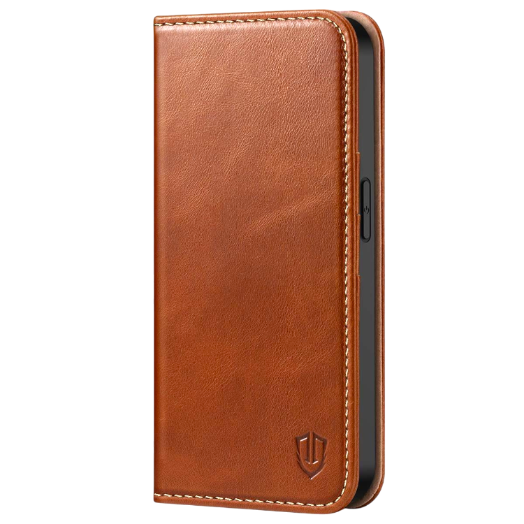 Preklopna torbica "Leather" iPhone 14 Pro – Infostyle – Rjava