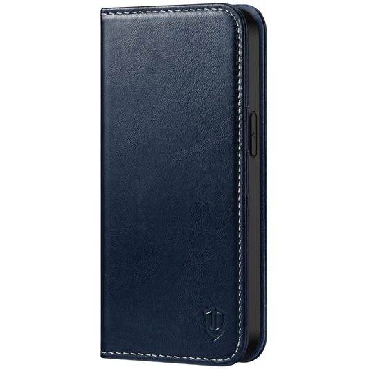 Preklopna torbica "Leather" iPhone 13 – Infostyle – Modra