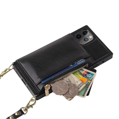 Ovitek za telefon z denarnico "LOKASS" iPhone 14 Pro Max – Infostyle – Črna