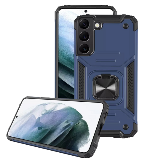 Ovitek za telefon "UEBAI Shockproof Ring" Samsung Galaxy S21 FE – Infostyle – Modra
