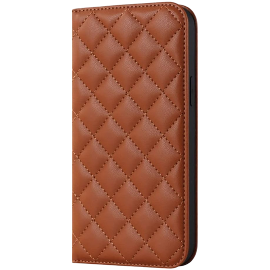 Preklopna torbica "Lookass Leather" iPhone 14 Pro Max – Infostyle – Rjava