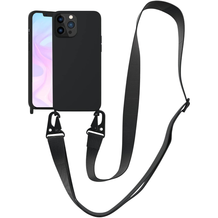Ovitek za telefon s trakom "Bigcousin" iPhone 14 Plus – Infostyle – Črna