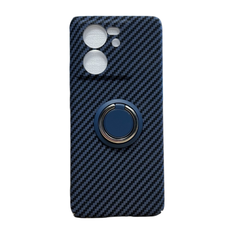 Ovitek za telefon + zaščitno steklo "NP ring" Xiaomi 13T/13T Pro – Infostyle – Modra