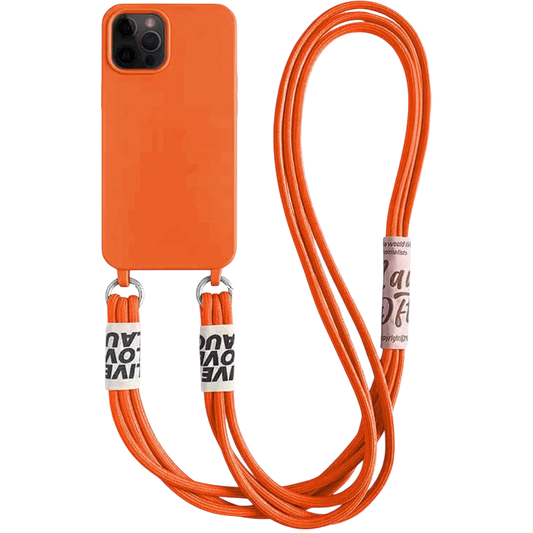 Ovitek za telefon z vrvico "Bakicey" iPhone 13 Pro Max – Infostyle – Oranžna