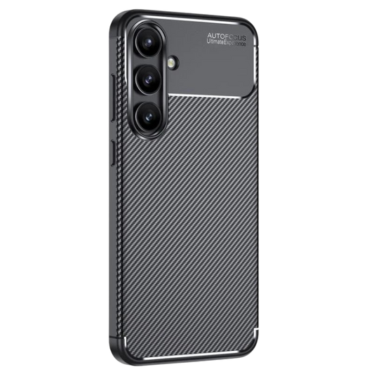Ovitek za telefon "Carbon" Samsung Galaxy S24 FE – Infostyle – Črna