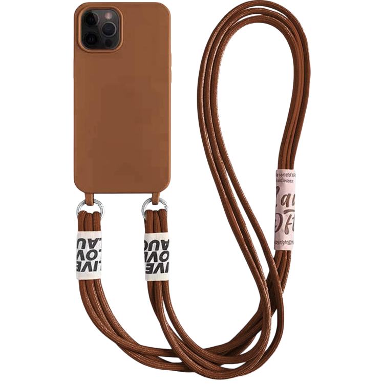 Ovitek za telefon z vrvico "Bakicey" iPhone 11 – Infostyle – Rjava