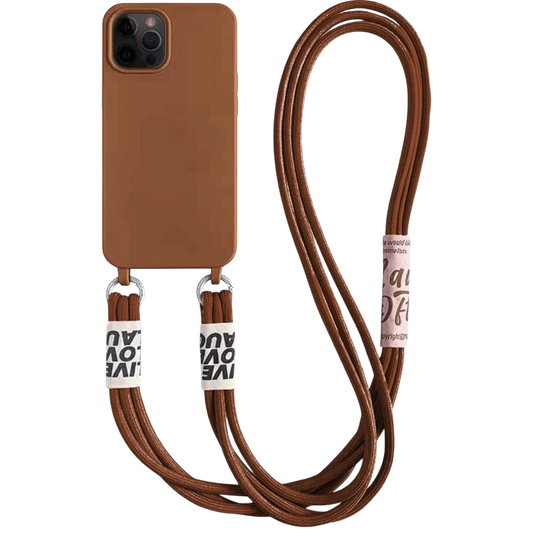 Ovitek za telefon z vrvico "Bakicey" iPhone 11 – Infostyle – Rjava