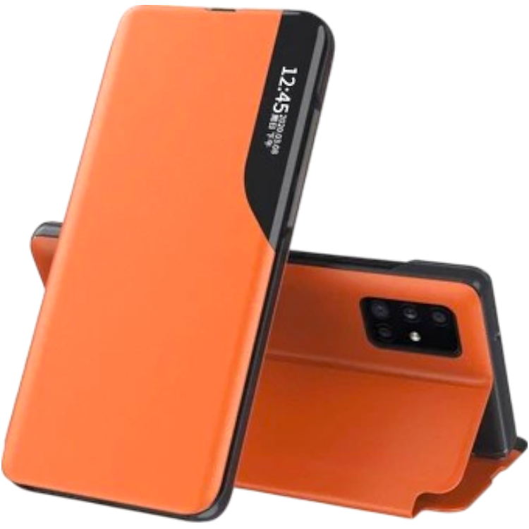 Preklopna torbica "Techsuit" Samsung Galaxy S22 Plus – Infostyle – Oranžna