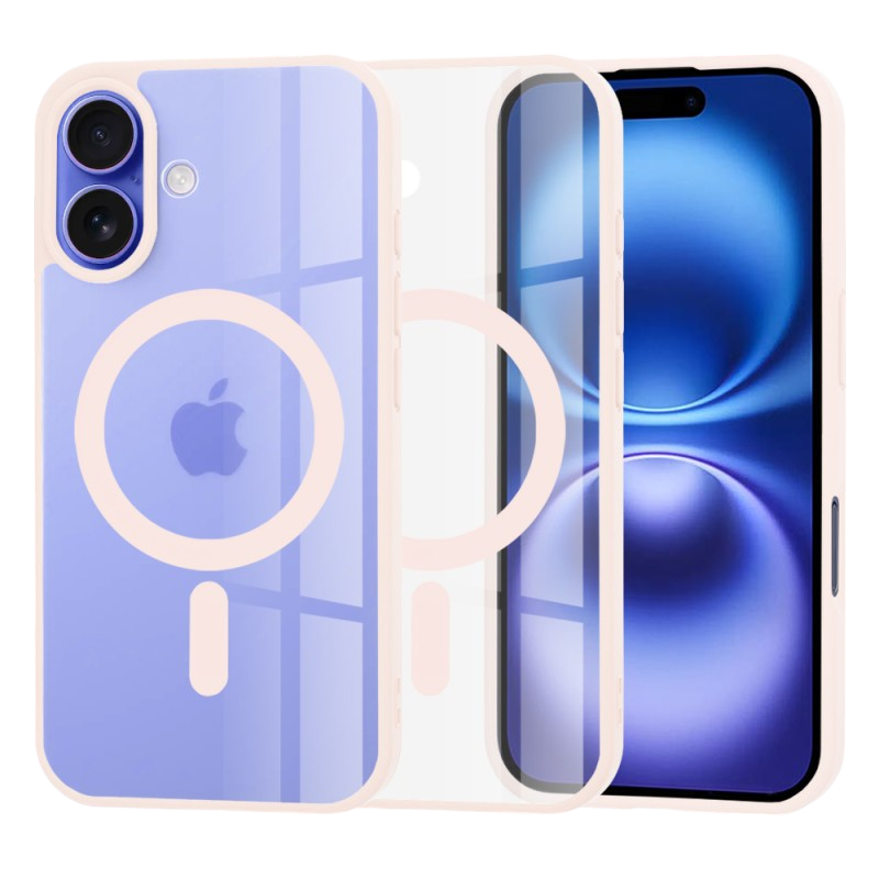 Silikonski ovitki "MagSafe Pro" za iPhone 16 - več barv – Techsuit – Roza / TPU silikon