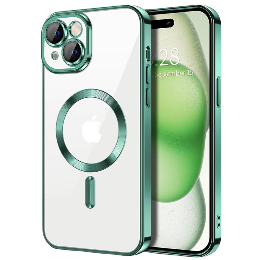 Silikonski ovitek "Crystal Magsafe" za iPhone 16 Plus – Techsuit – Zelena / PC