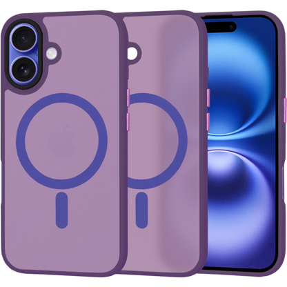 Silikonski ovitek "MagSafe Series" za iPhone 16 - vijoličen – Techsuit – Vijolična / TPU silikon