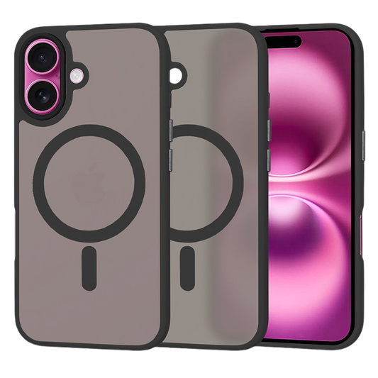 Silikonski ovitek "MagSafe Series" za iPhone 16 Plus - črn – Techsuit – Črna / TPU silikon