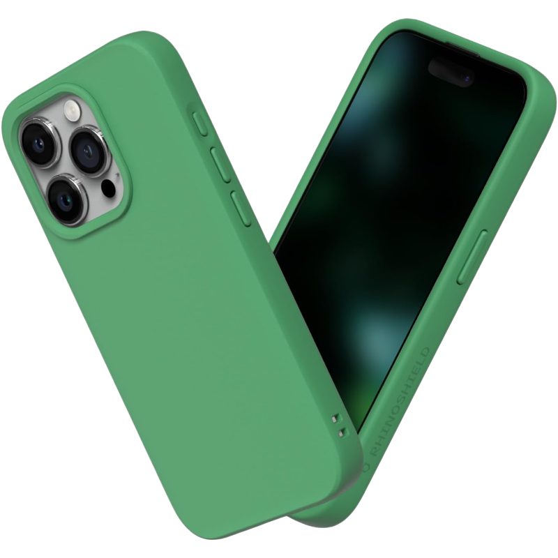 Ovitek "SolidSuit" za iPhone 15 Pro – RhinoShield – Zelena / TPU silikon