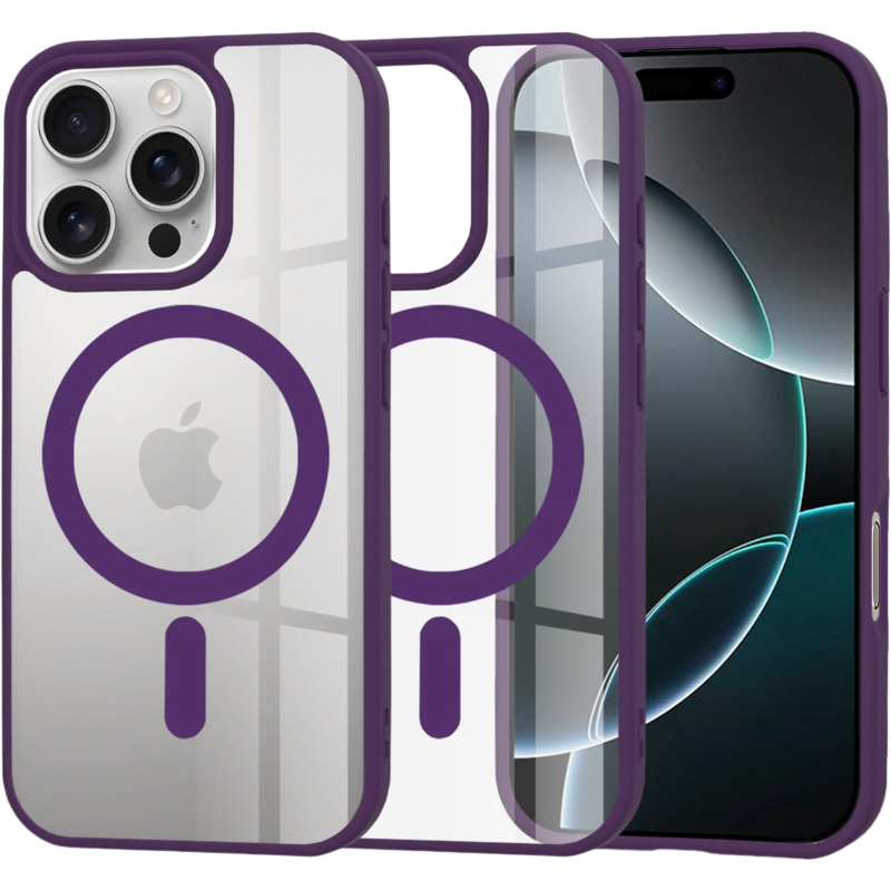 Silikonski ovitek "MagSafe Pro" za iPhone 16 Pro - vijoličen – Techsuit – Vijolična / TPU silikon